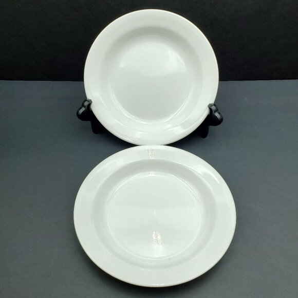 Corelle White Rim Soup Bowls Corning Shallow Soup Cereal Individual Pasta Bowls - Picture 1 of 6